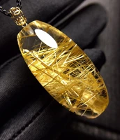 natural gold rutilated quartz barrel pendant necklace 33 616 2mm yellow rutilated quartz jewelry women brazil aaaaaaa