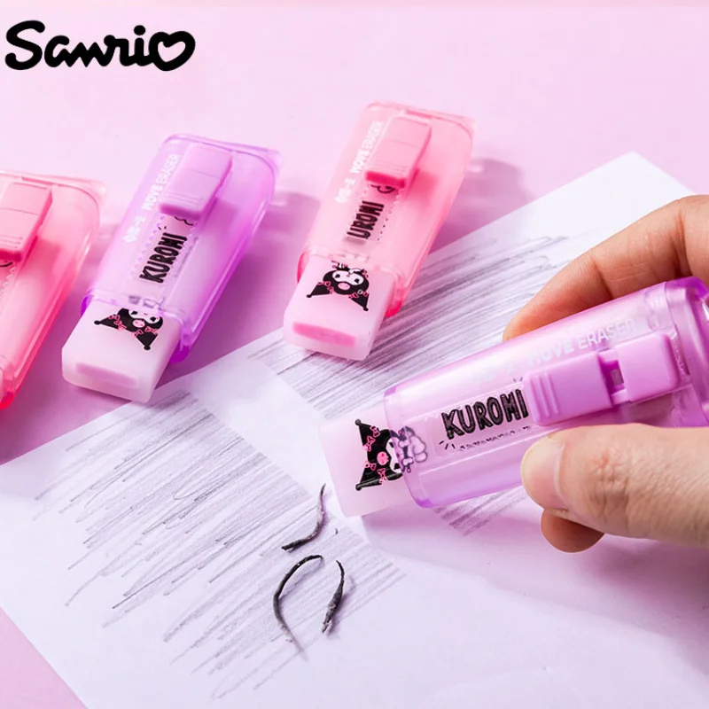 

Sanrio Kuromi Push and Pull Eraser Kawaii Cartoon Chip-free Non-marking Eraser Writing Drawing Erasers School Office Supplies