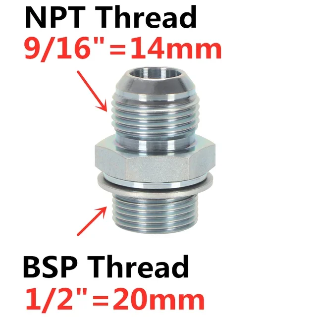 

PDQ Гидравлический соединитель NPT 7/16 9/16 U3/4 7/8 к BSP 1/8 1/4 3/8 1/2