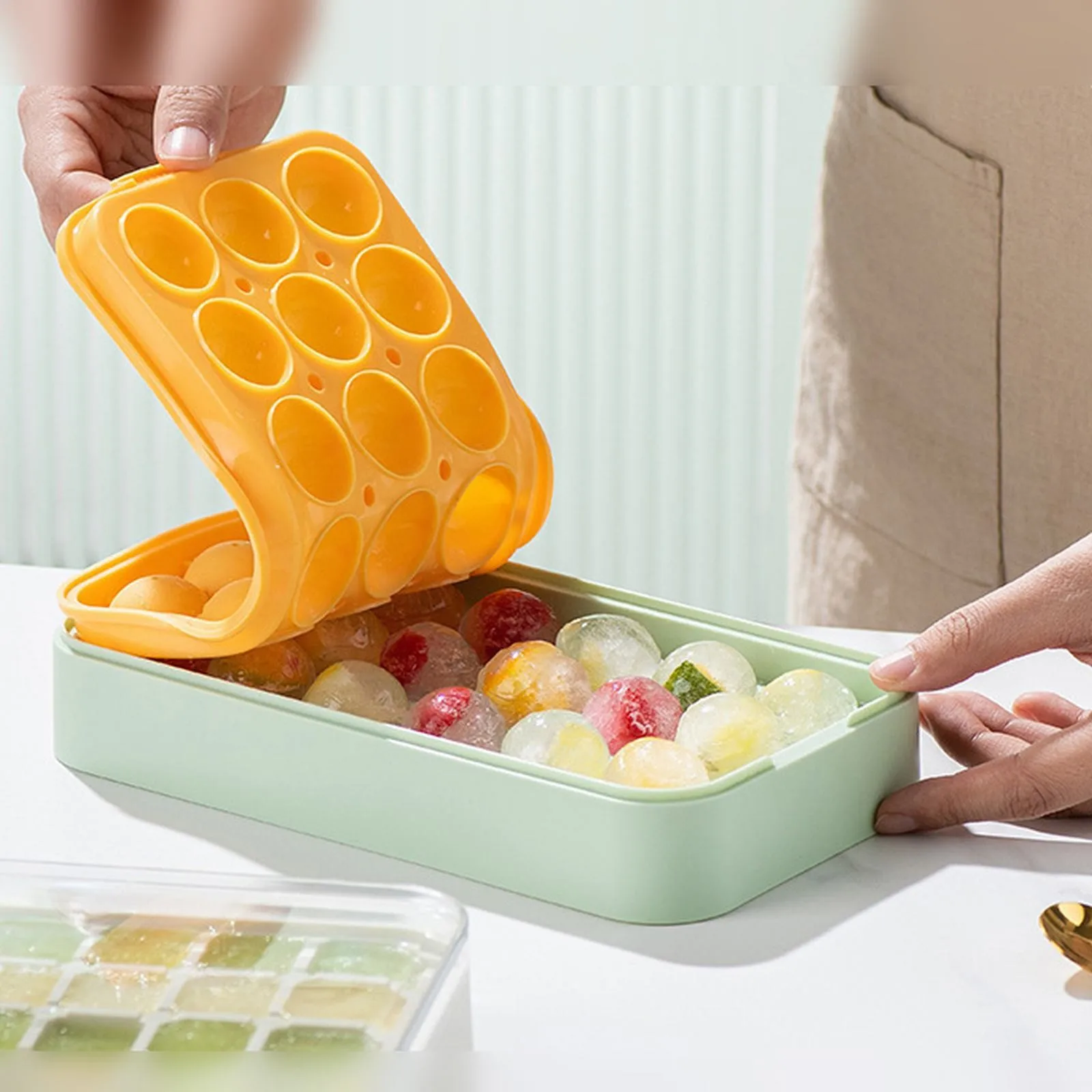 Гибкие силиконовые формы для заморозки льда виски 18 штабелируемые простые лотки