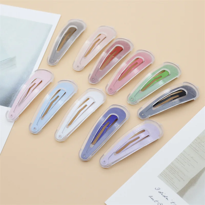 

Translucent Girl Candy Color Simple Wild Jelly Female Water Drop Clip Korean Hair Clip BB Clip DIY Accessories
