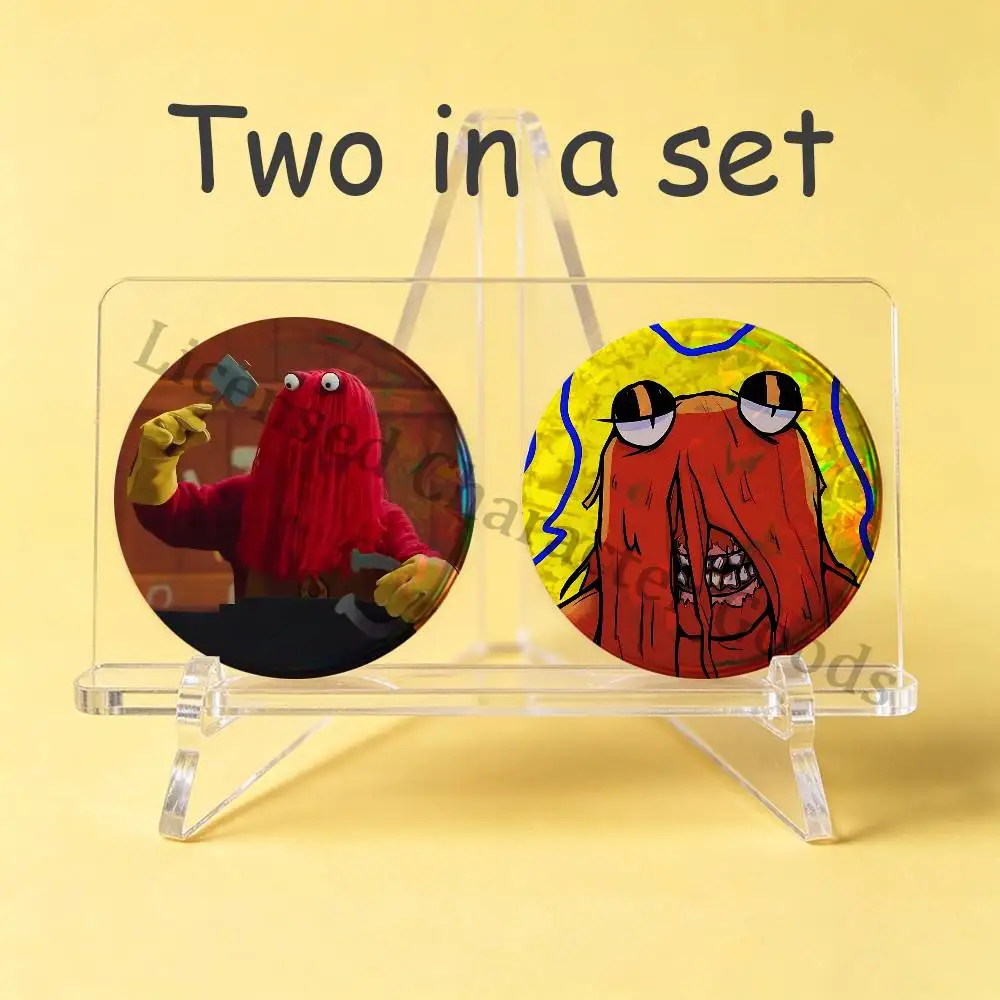 Набор мини-значков и брошей D-DHMIS Red Guy (32 мм, 58 мм, 75 мм, 44 мм, 25 мм) для декора и рукоделия, особо крупный, 2 штуки (art.: 3920dc7091bdc) - 3920dc7091bdc