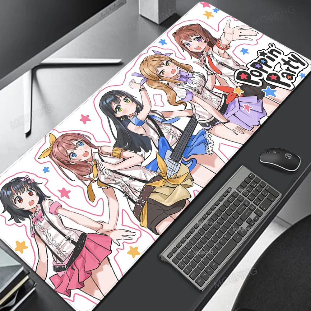 

Bang Dream Mouse Pad Kawaii Anime Gaming Gamer Mat Large Rubber Office Desk Accessories Computer Peripherals Carpet Pc Cute Xxl