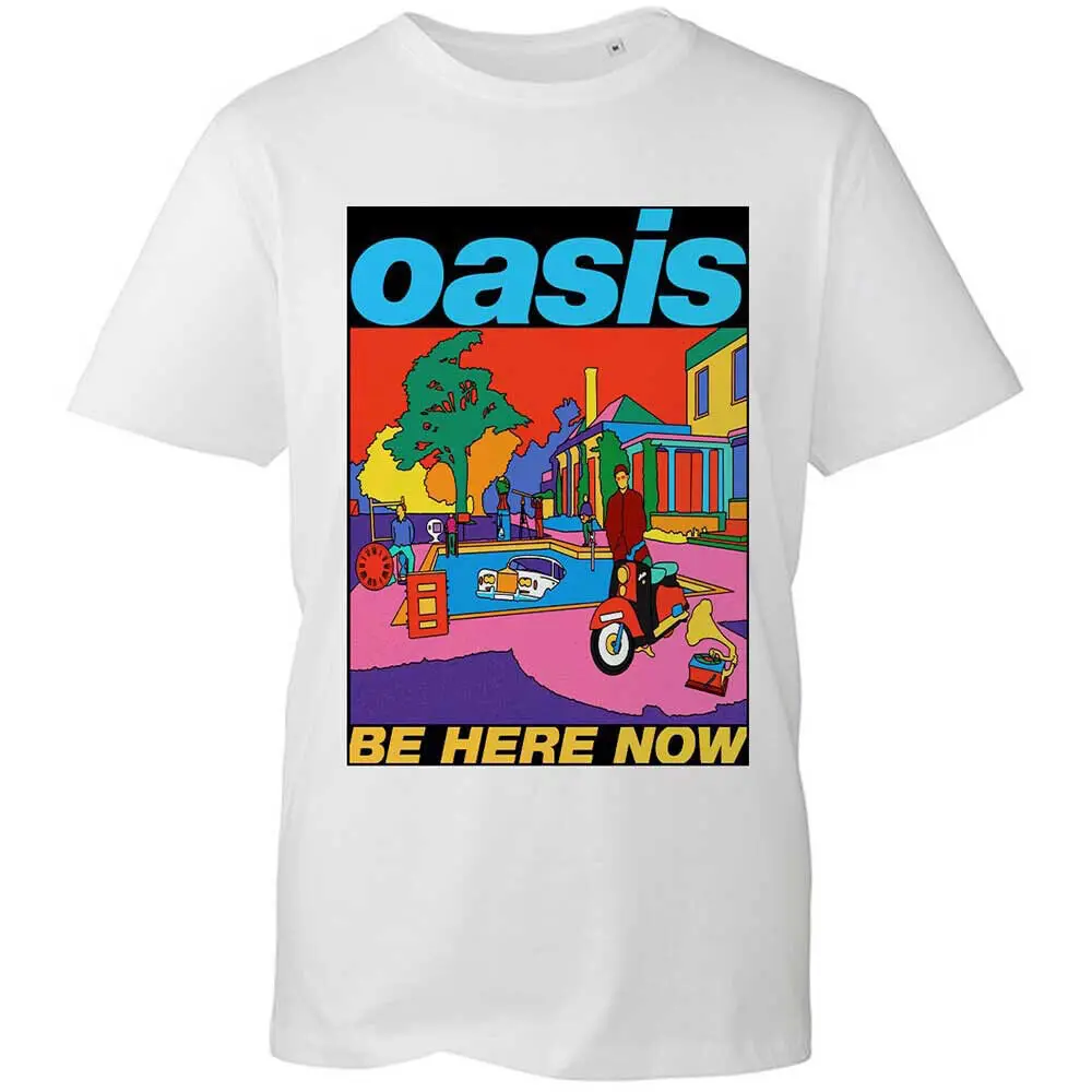 

2023 Fashion Tees Men Oasis - Be Here Now T Shirt Casual Oversized Breathable T-shirt Graphic Youth Cloth Streetwear S-3XL