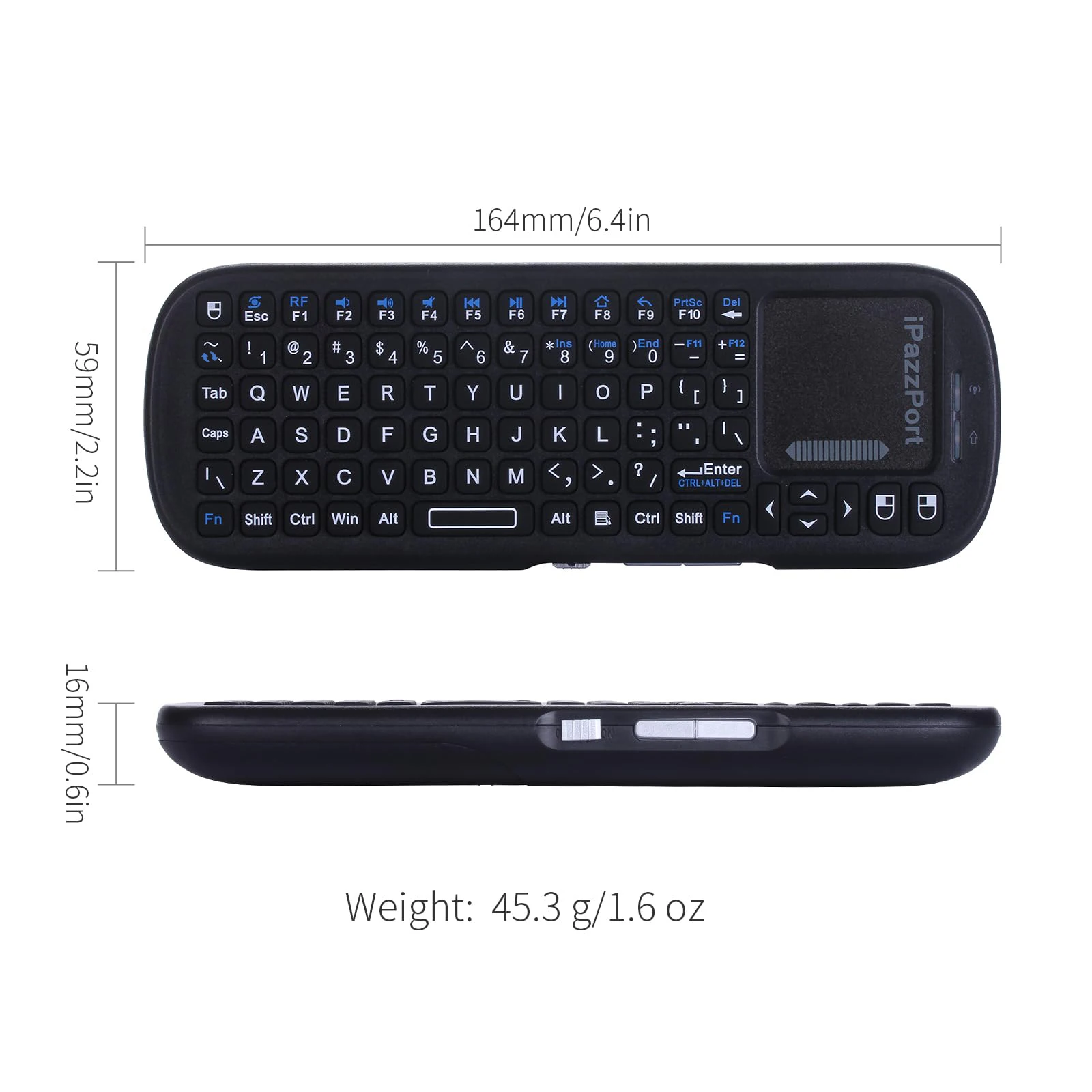 iPazzPort Mini Bluetooth и беспроводная клавиатура 2 4 ГГц с сенсорной панелью мышью