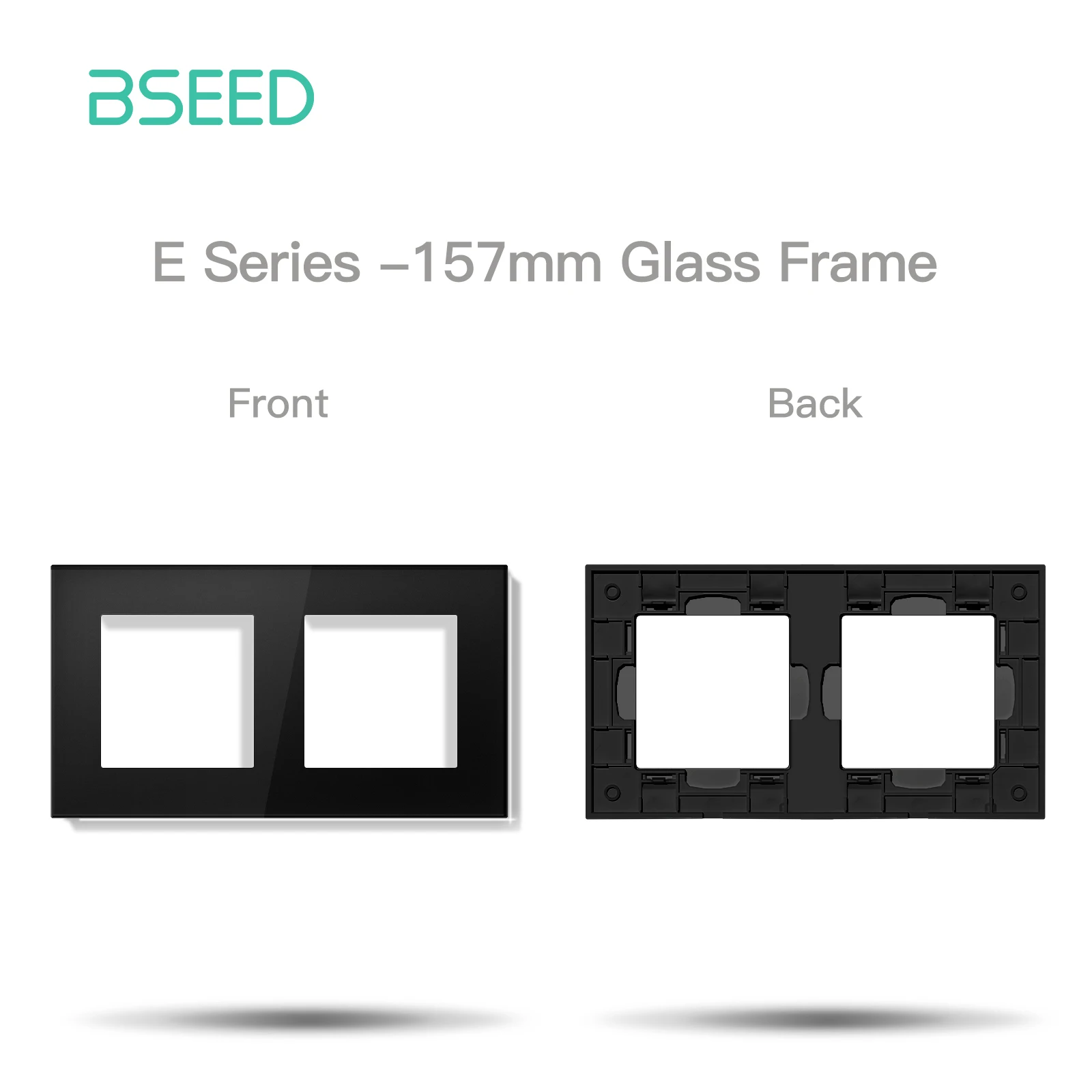 Фото BSEED E-Series: Функциональные элементы из хрустального стекла (только для стандартов ЕС), одинарные, двойные, тройные рамки, черные, для самостоятельной установки, для улучшения дома №4
