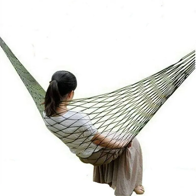 

Portable Double Camping Survival Hammock Outdoor Sleeping Amazing Potable Nylon Parachute Outdoor Net Bed