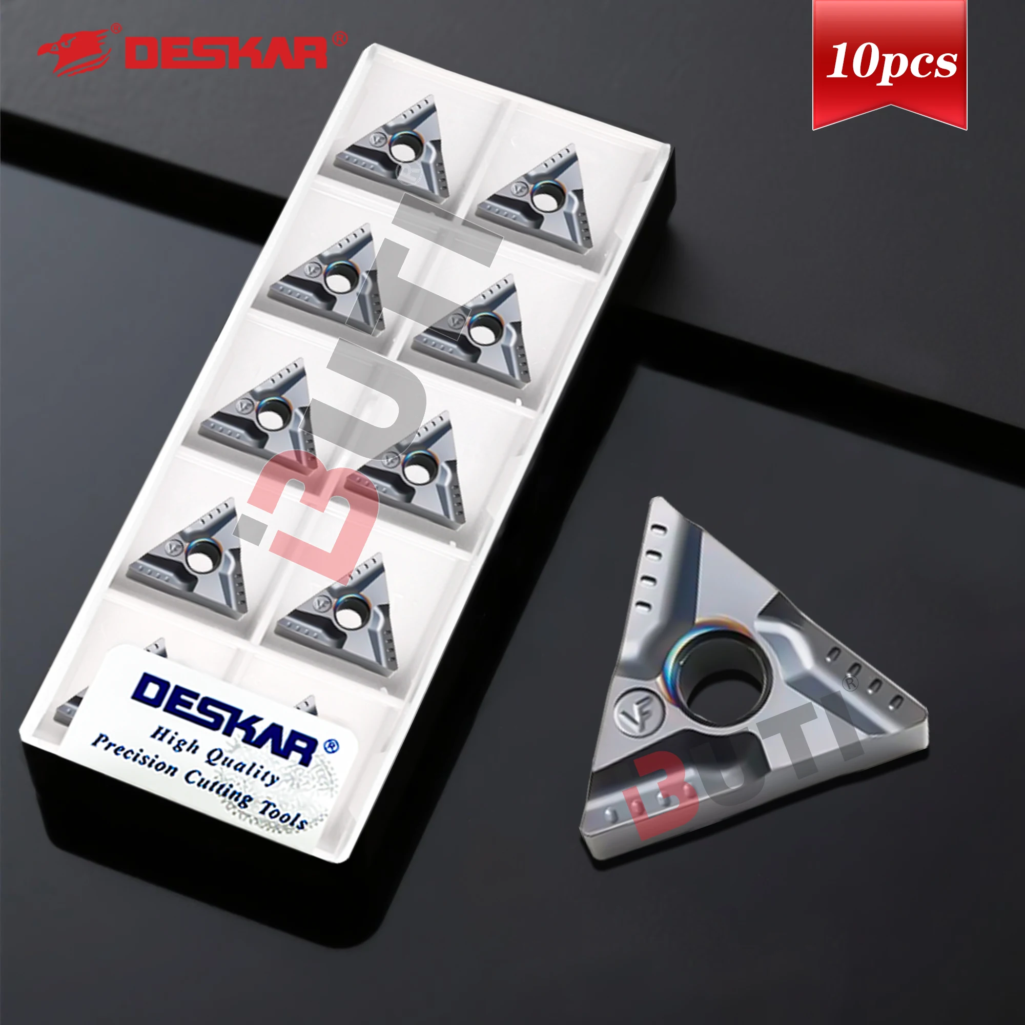 

DESKAR 100% оригинал TNMG160404R-VF TNMG160408L-VF LF6008 Универсальный токарный станок с ЧПУ из нержавеющей стали, внешние круглые треугольные вставки