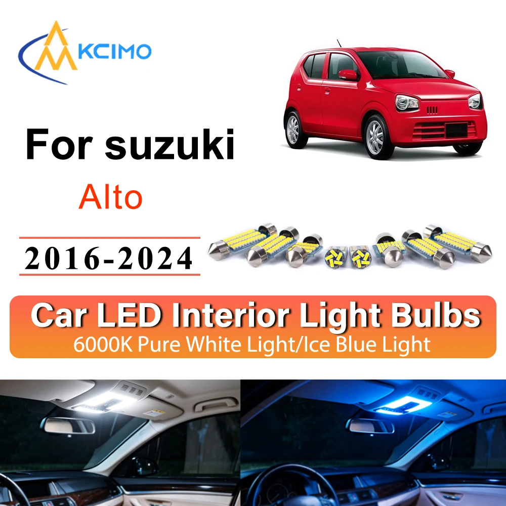 Фото Суперяркий комплект внутреннего освещения для Suzuki Alto 2016-2024, светодиодные лампы для чтения и освещения салона, автоаксессуары, прямая установка №1