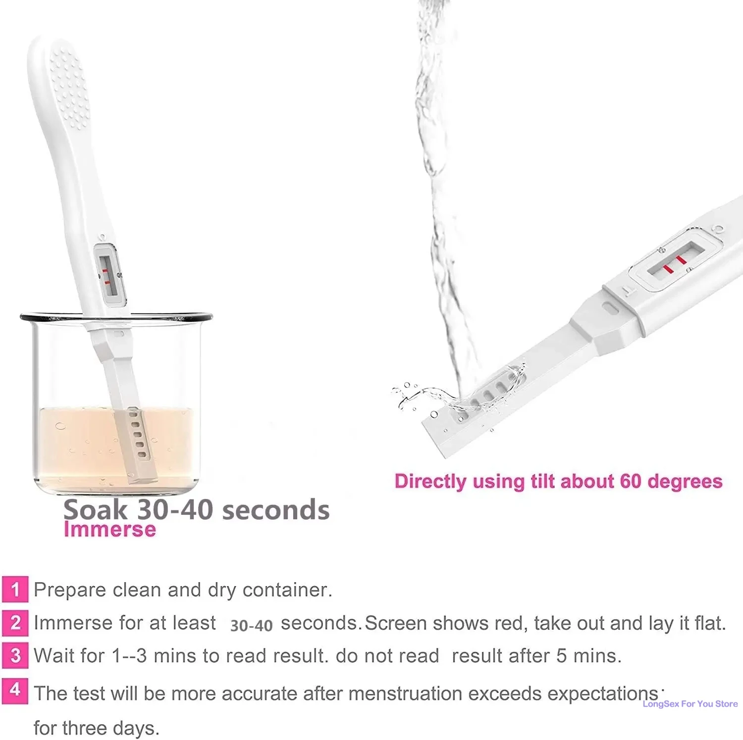 10 шт. полоски для тестирования на беременность взрослых женские диагностические