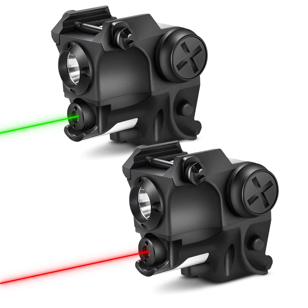 

Red Green Laser Sight and Tactical LED Flashlight Combo Red Dot Sight for Handgun Pistols for 20mm Picatinny Rail 80-100 Lumen