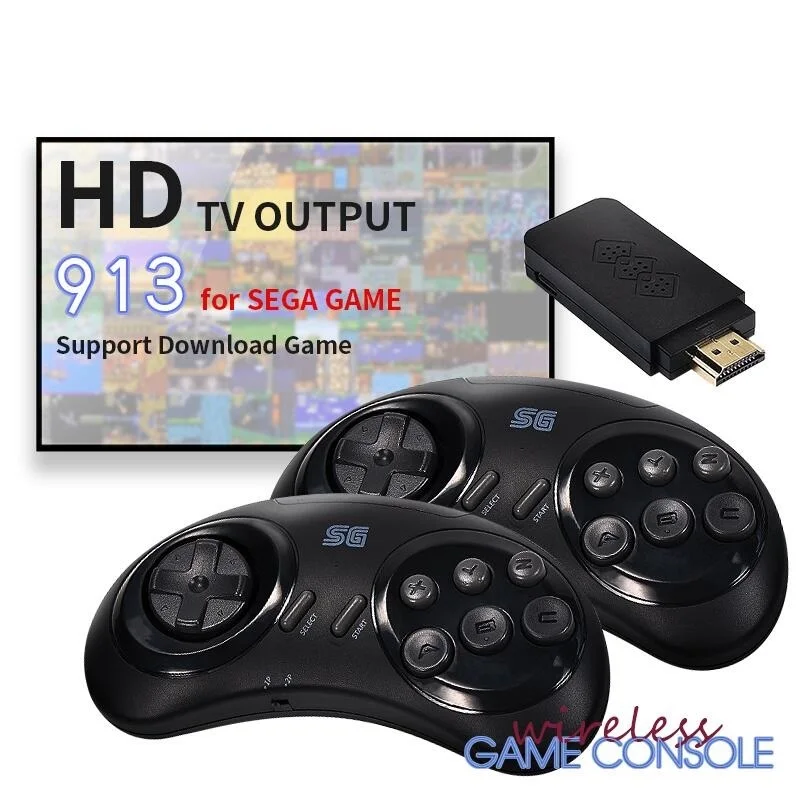 

16-битная MD Беспроводная консоль DATA FROG для Sega Genesis Game Stick HDMI-совместима с 900 + играми для Sega Genesis Mini/Mega Drive