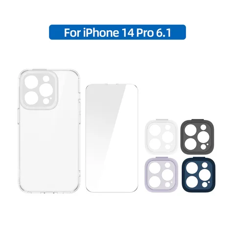 Прозрачный чехол Baseus для телефона iPhone 14 Pro Max Plus 2022 дюйма, зеркальная линза, сменный защитный чехол, Прозрачный чехол для iPhone14