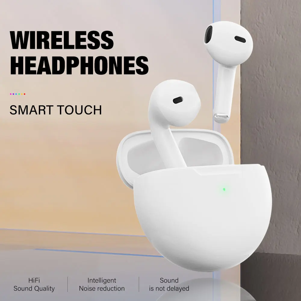 Беспроводные Bluetooth наушники Nephy Pro6 TWS шумоподавляющие с микрофоном для телефона