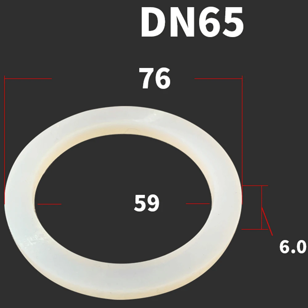 

Резиновая плоская уплотнительная прокладка DN15/20/25/32/40-100 для пищевых продуктов VMQ силиконовая шайба, уплотнительная прокладка для блокировки канавки, фитинга