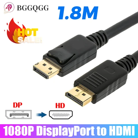 BGGQGG DisplayPort-HDMI кабель 1.8 м