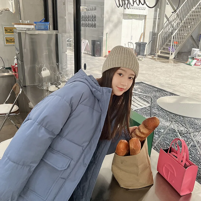 2022 Winter New Fashion Loose and Fashionable Down Jacket Mid-length Thickening Womens Parkas