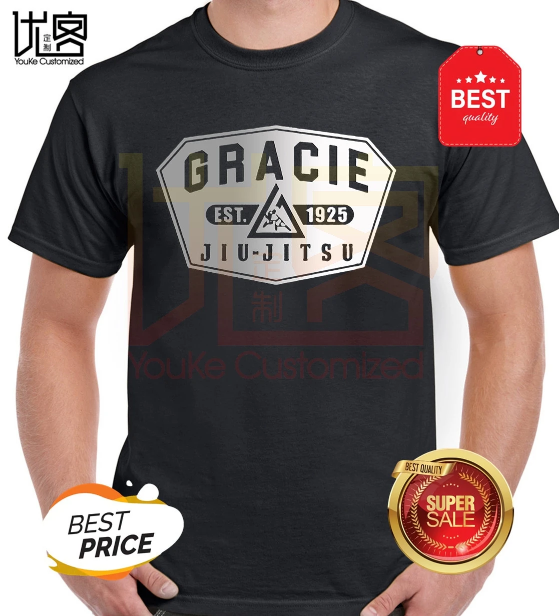 

2020 Hot Sale Gracie Jiujitsu Fighter - Custom T-shirt Tee 100% ctton Tee shirt