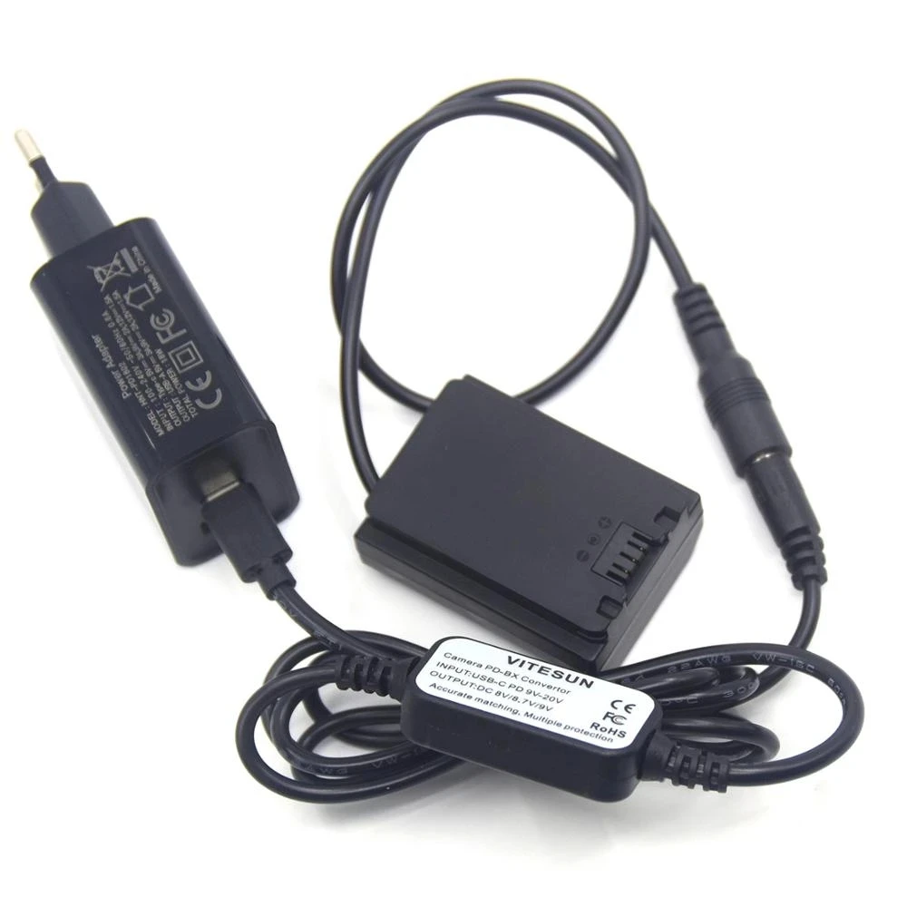

NP-FZ100 PD Charger VG-C3EM Fake Battery USB Type-C Charger Cable For Sony Alpha A9 A7RM3 A7RIII a7 iii A7M3 ILCE-9 A7M4（A7IV)