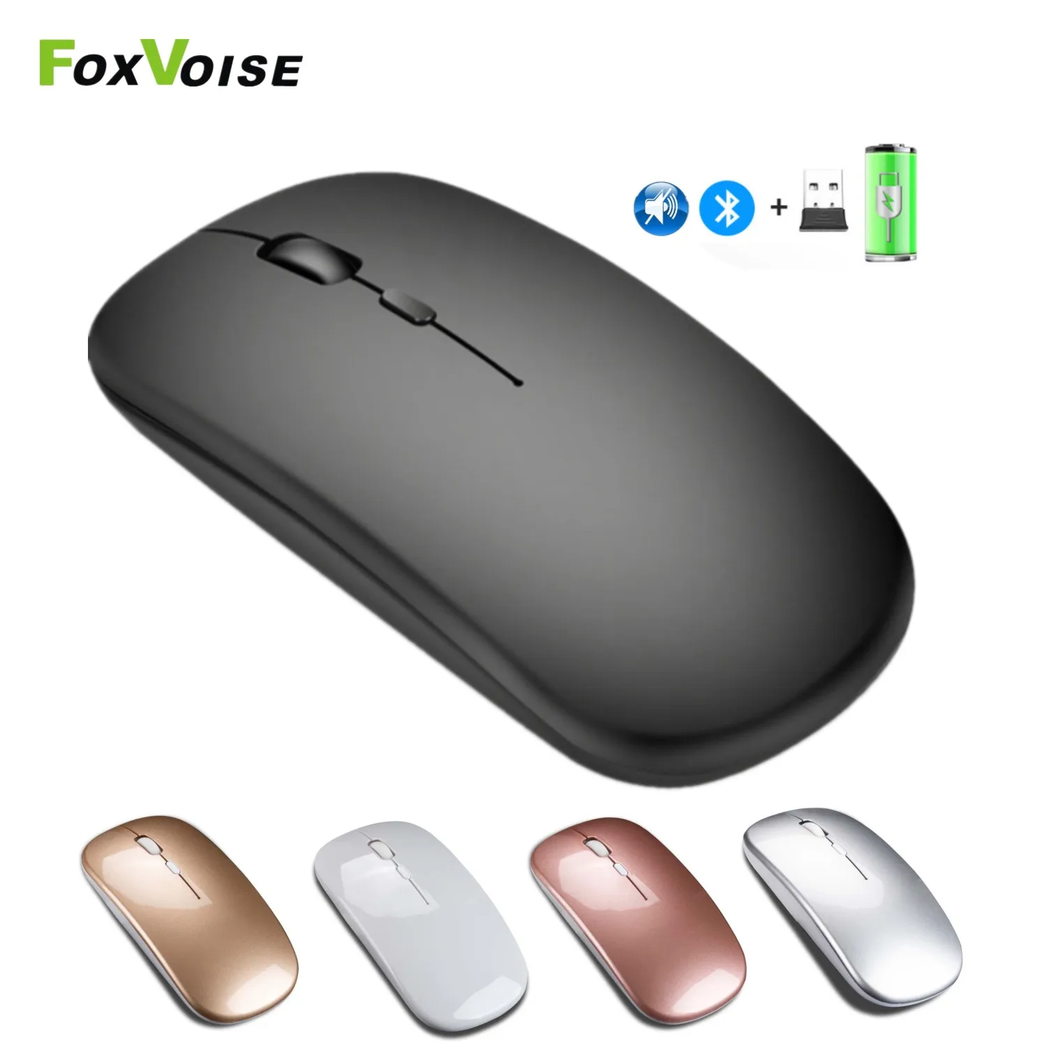 

Wireless Mouse Bluetooth Mouse For Computer PC Rechargeable Silent Ergonomic Gamer Mause USB 2.4ghz Mini Gaming Mice For Laptop