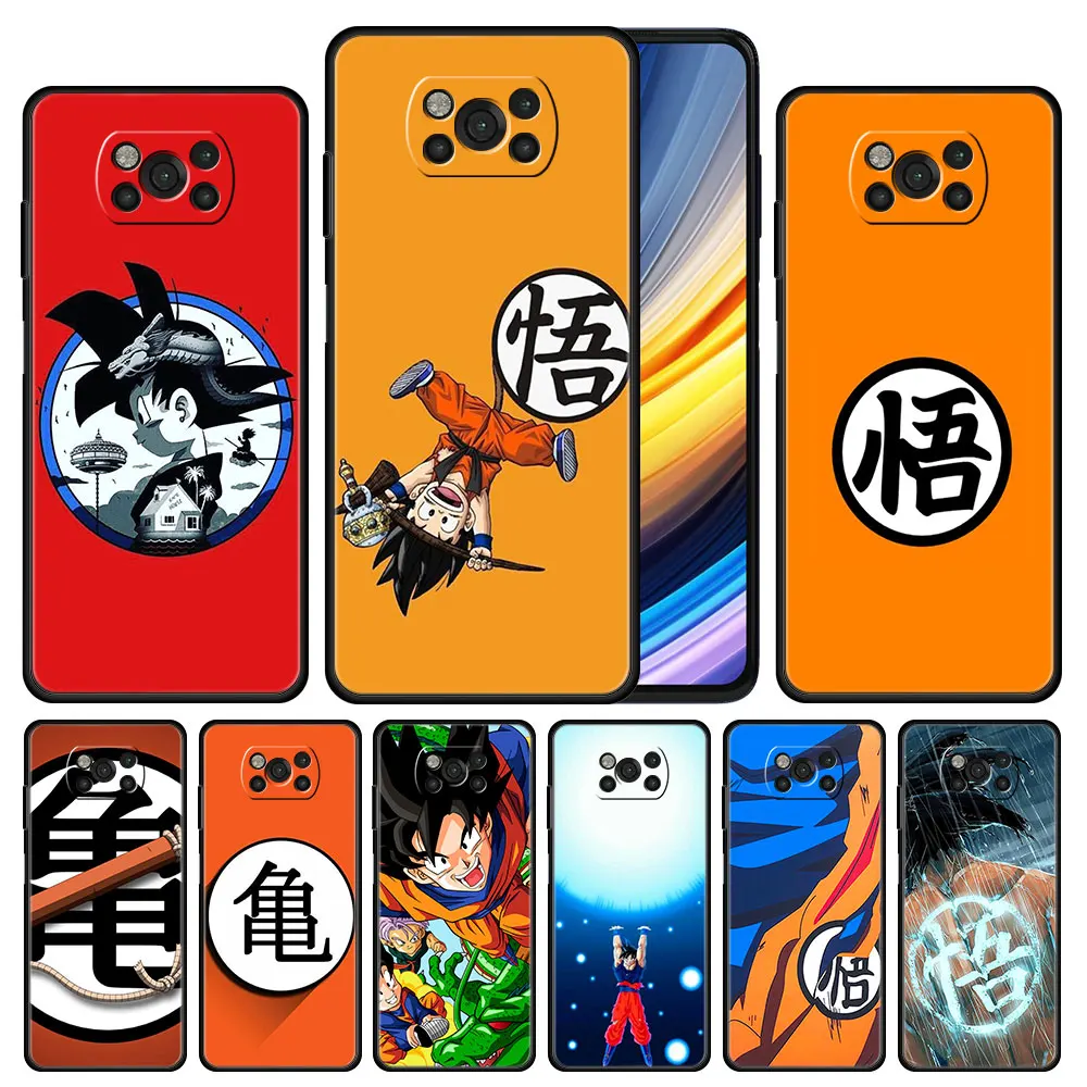Чехол для Xiaomi Poco X3 X4 M3 F1 F2 F3 M4 NFC Redmi K40 K40s K50 11T 12 12X Pro Cell Dragon Ball Goku Anime Манга |