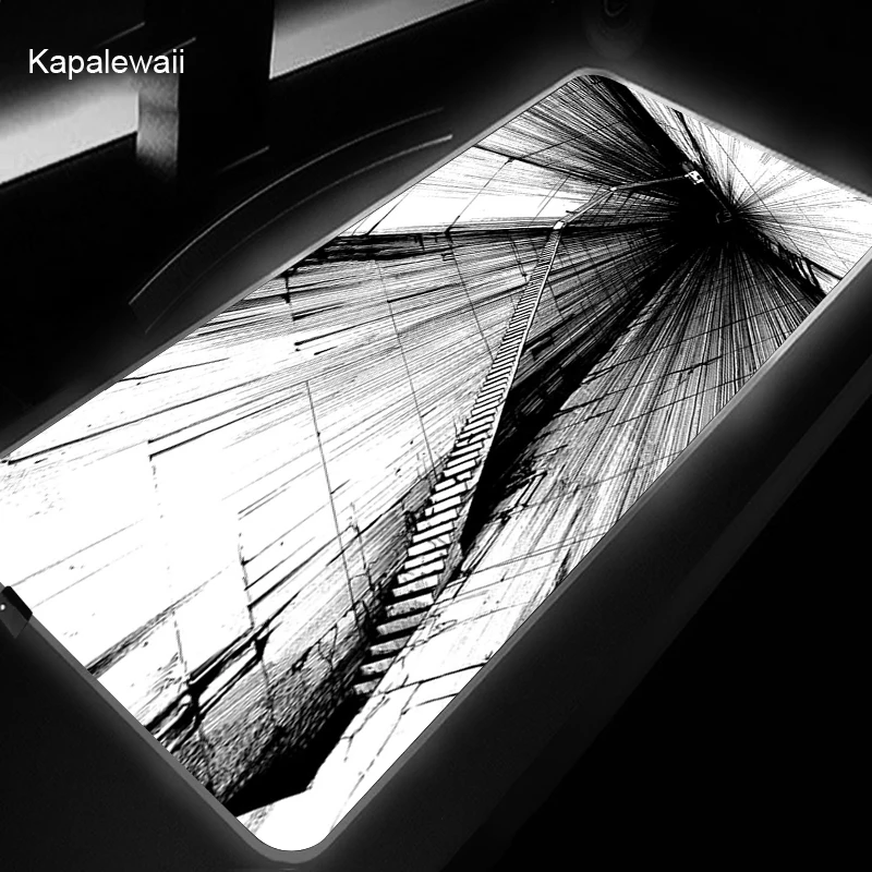 

Black And White 900x400mm RGB Piece Large Mouse Mat Anime Laptop Mouse Pad Notbook Computer Keyboard Gaming Mousepad Table Mat