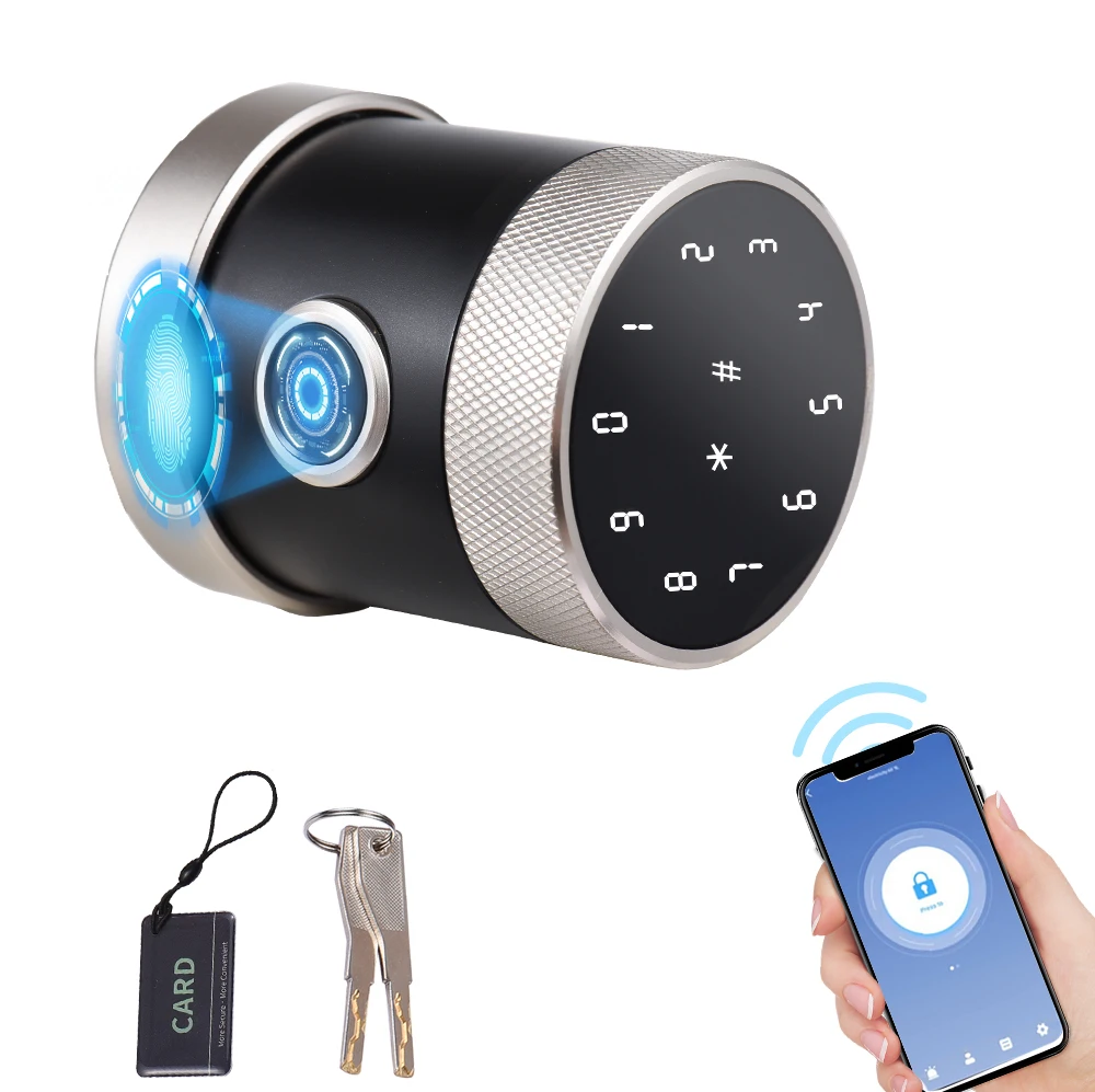 

Smart Door Lock Keyless Biometric Password Fingerprint Door Knob Tu-ya App Remote Control with Keypad BT IC Card Mechanical Key