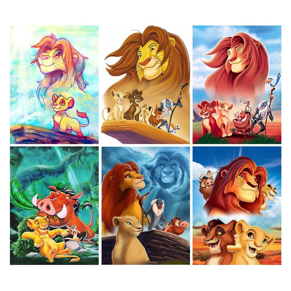

DIY 5d Full Diamond Painting Thorn Disney Lion King Simba Cross Stitch Mosaic Handmade Furniture Decoration Hobby Art Gift