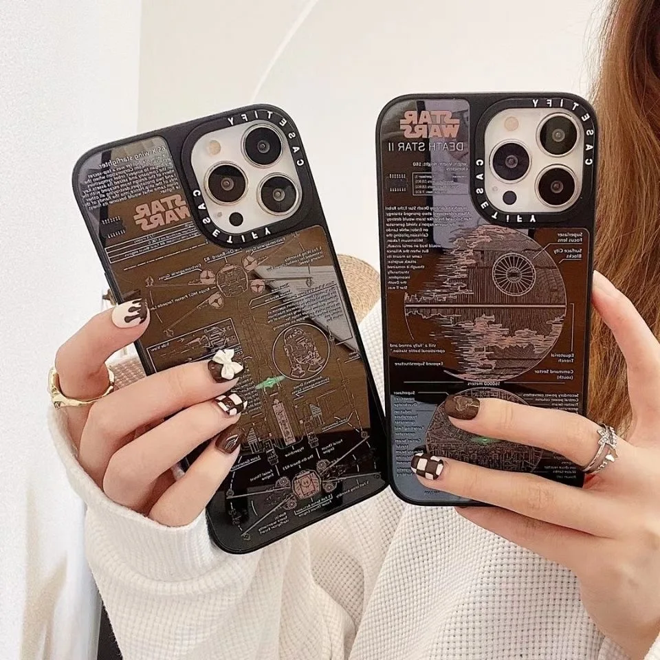 hot fashion brand star wars phone cases for iphone 13 12 11 pro max xr xs max 8 x 7 mirror for men women anti drop tpu cover free global shipping