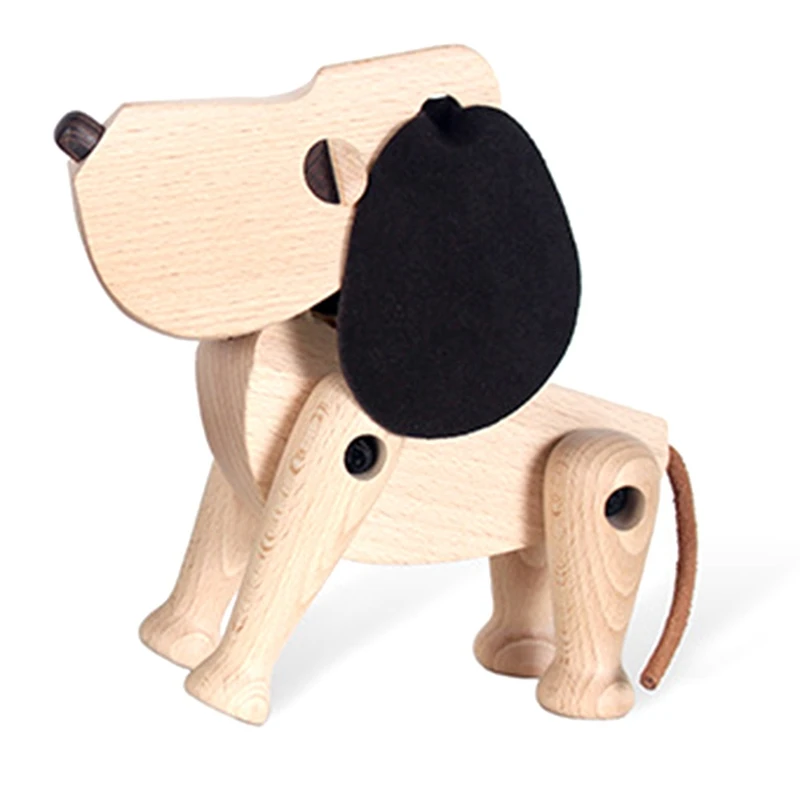 

Деревянная резьба собака марионетка домашний декор креативная собака игрушки обучение рабочего стола Офисные Шкафы Декоративные