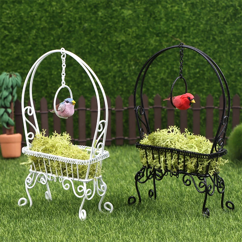 1:6 1:12 миниатюрный металлический Цветочный стеллаж для кукольного домика