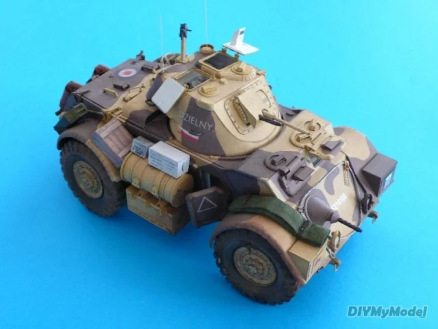 

DIYMyModeI British hound wheeled armored vehicle DIY Handcraft Paper Model KIT Handmade Toy Puzzles Gift Movie prop