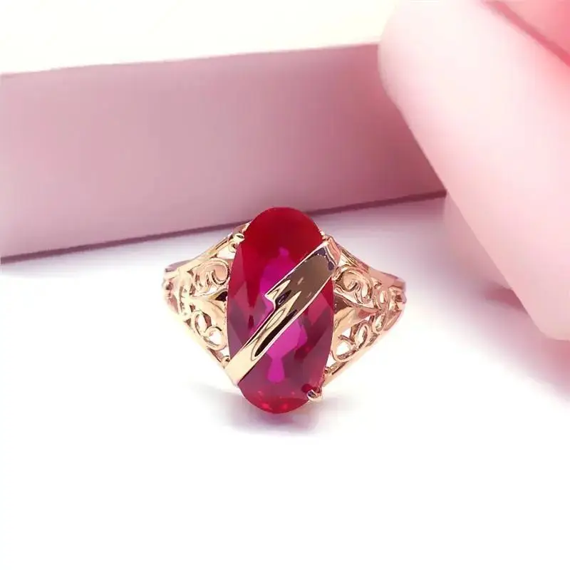 

Женское кольцо с русским фиолетовым бриллиантом, роскошное изящное и модное кольцо из высококачественного розового золота с открытым ртом,...