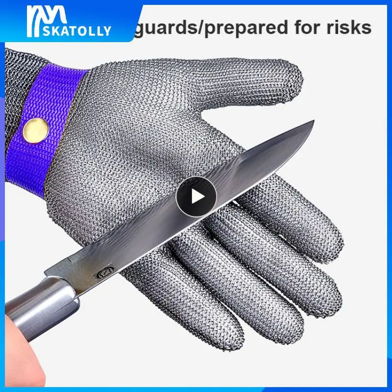 

Anti-cut Outdoor Angeln Handschuhe Messer Cut Beständig Schutz Touch Screen Anti-Slip Ultra-dünnen Stahl Draht Mesh Handschuhe