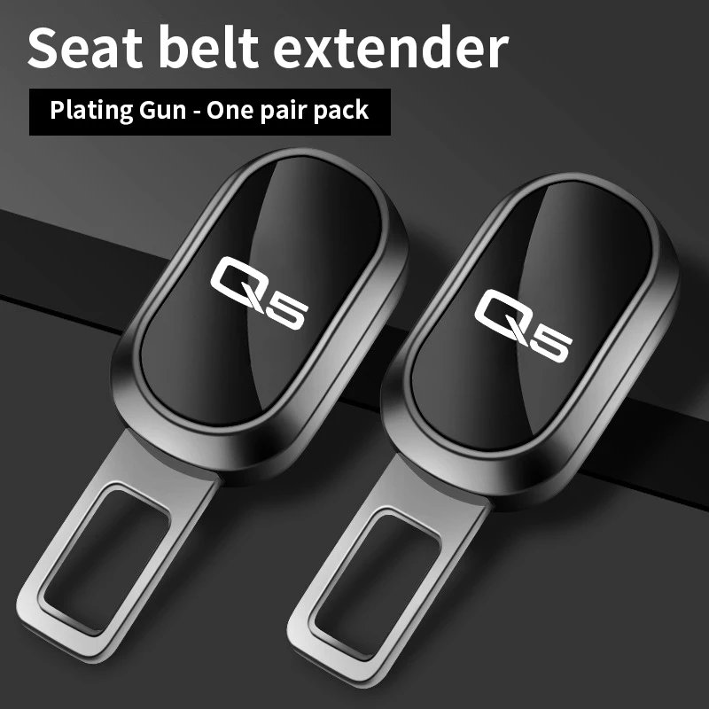

For Audi Q5 Logo Car Seat Belt Clip Extender Safety Seatbelt Lock Buckle Plug Thick Insert Socket Extender Safety Buckle
