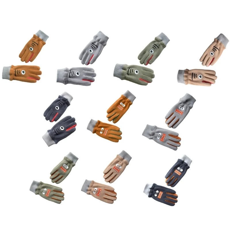 

Детские милые перчатки в форме акулы, зимние ветрозащитные перчатки для снега для детей, катание на лыжах, милые акулы, виды на