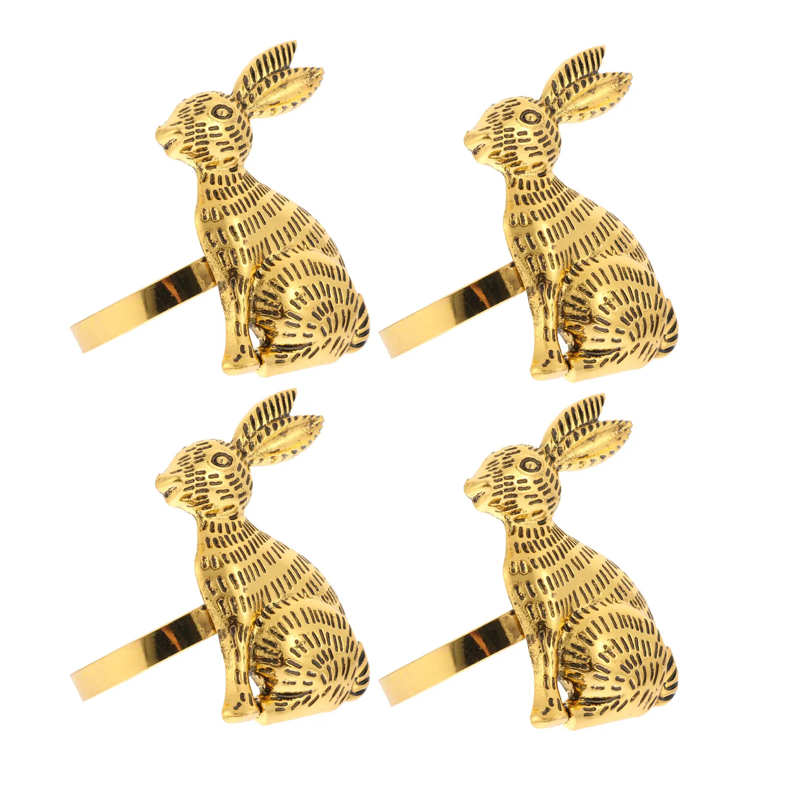 

4 шт., кольца для салфеток в форме пасхального кролика