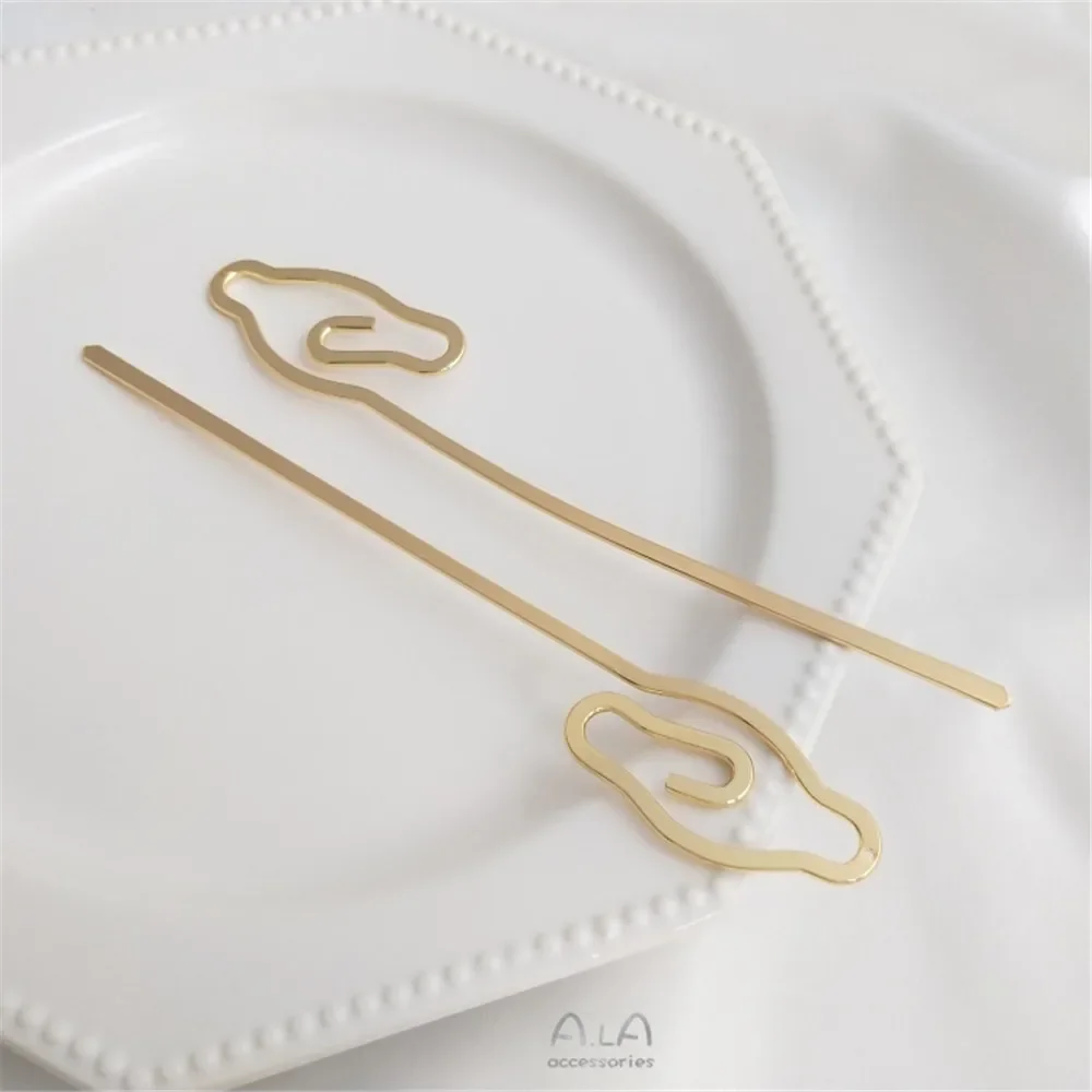 14 К позолоченная расческа для волос с четырьмя зубцами в древнем стиле шпилька