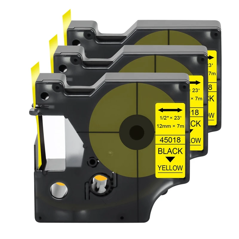 

3PCS Compatible D1 45018 12Mm Label Replace For DYMO Label Manager 280 160 420P Label Maker For DYMO D1 Label Printer