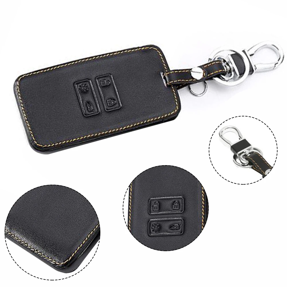 

PU Leather Car Key Holder Remote Cover Case Fob PU Leather Keychain For Renault Kadjar Interior Accessories