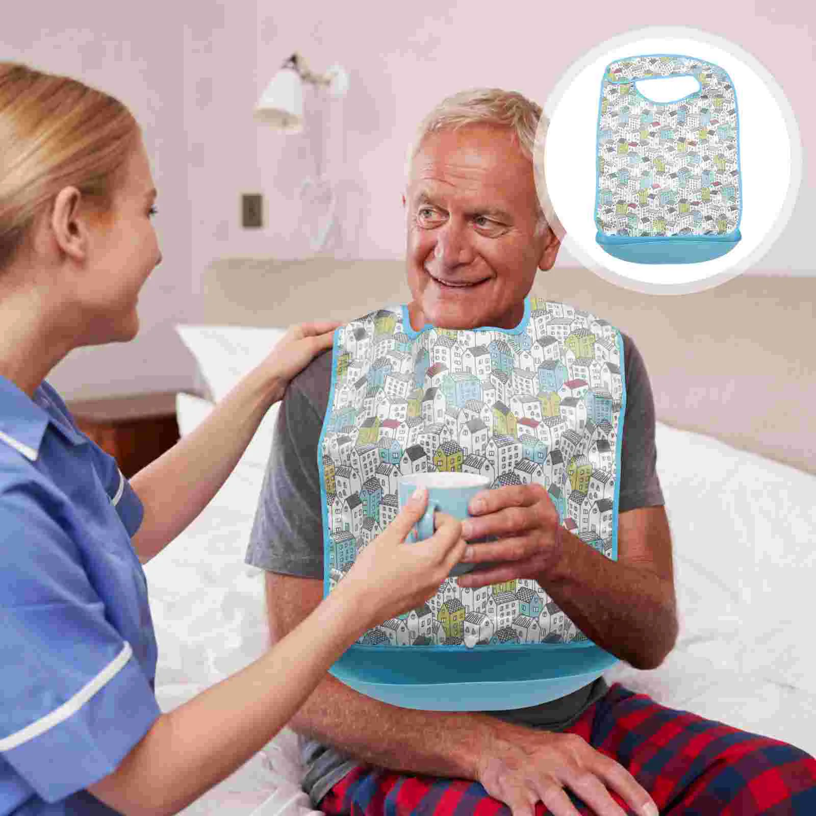 

Bib Elderly Saliva Towels Senior Clothing Protector Aprons Adults Washable Aid Bibs Meal Extra Large