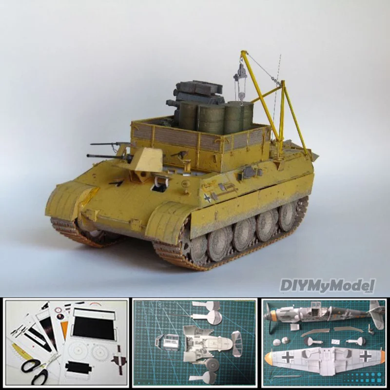 

Модель карточки игрушечная в масштабе 1:25, Германия, бергепантера, модель военного автомобиля, 3d бумажные модели, бумажные коллекции бумажны...