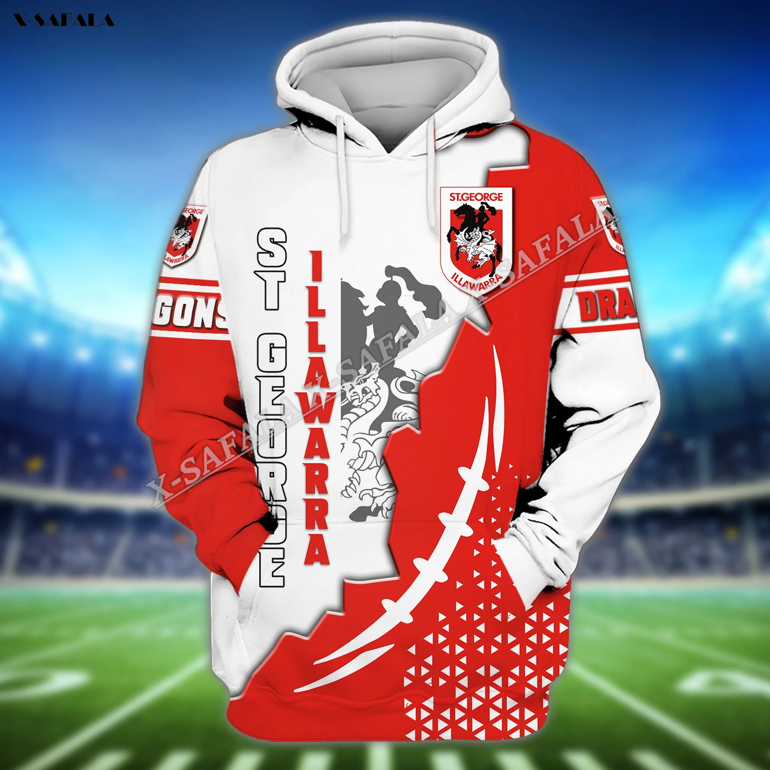 

Australia Rugby Dragons Sport 3D Full Print Hoodie Men's Adult Outwear Shirt Pullover Sweatshirt Casual Jacket