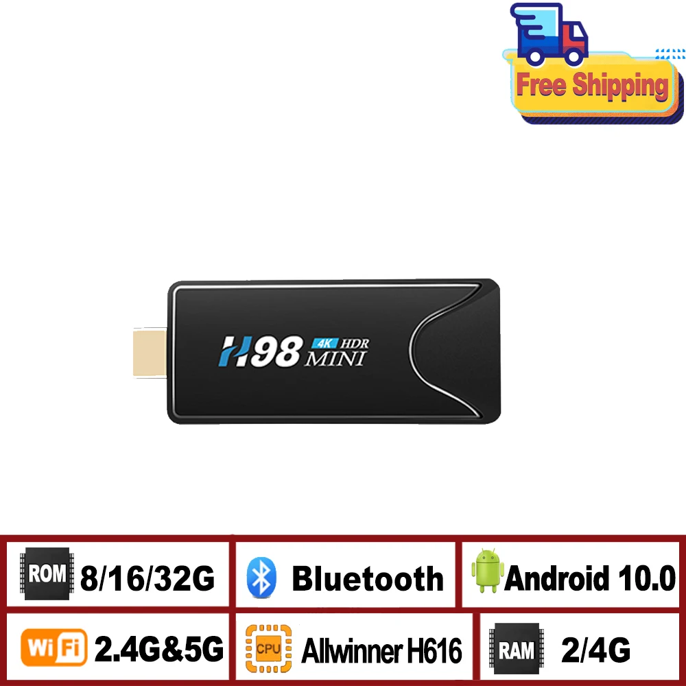 Мини-приставка для смарт-ТВ H98 Android 10 2 + 8/16 ГБ 4 32 |
