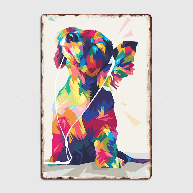 

Собака с музыкой металлический знак пещера паб роспись кино гараж Забавный жестяной знак плакат