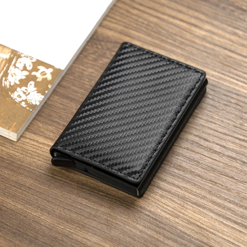 

Custom Name Business Bank Credit Card Holder Men Wallet Coin Leather Wallet Aluminium Box CardHolder with Money Clips Purse