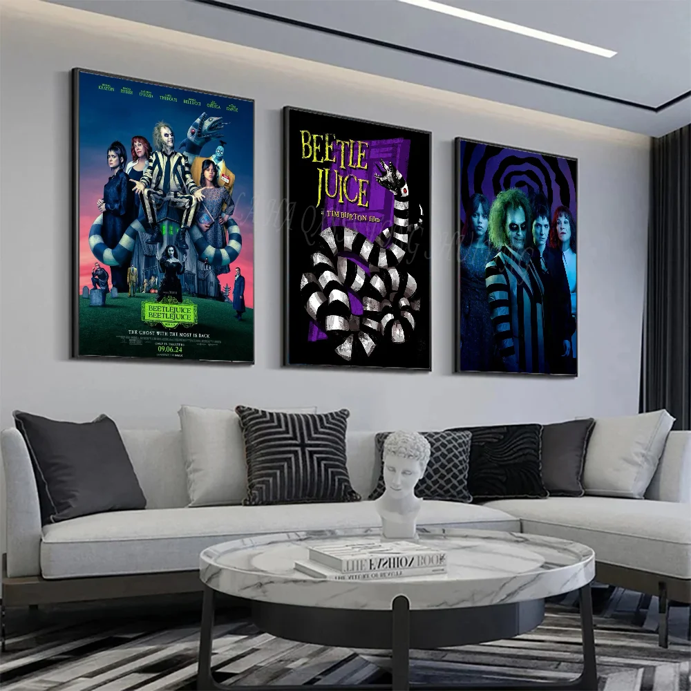 Classic Movie Beetlejuice Poster Wall Art Home Decor Room Digital Painting Living Restaurant Kitchen