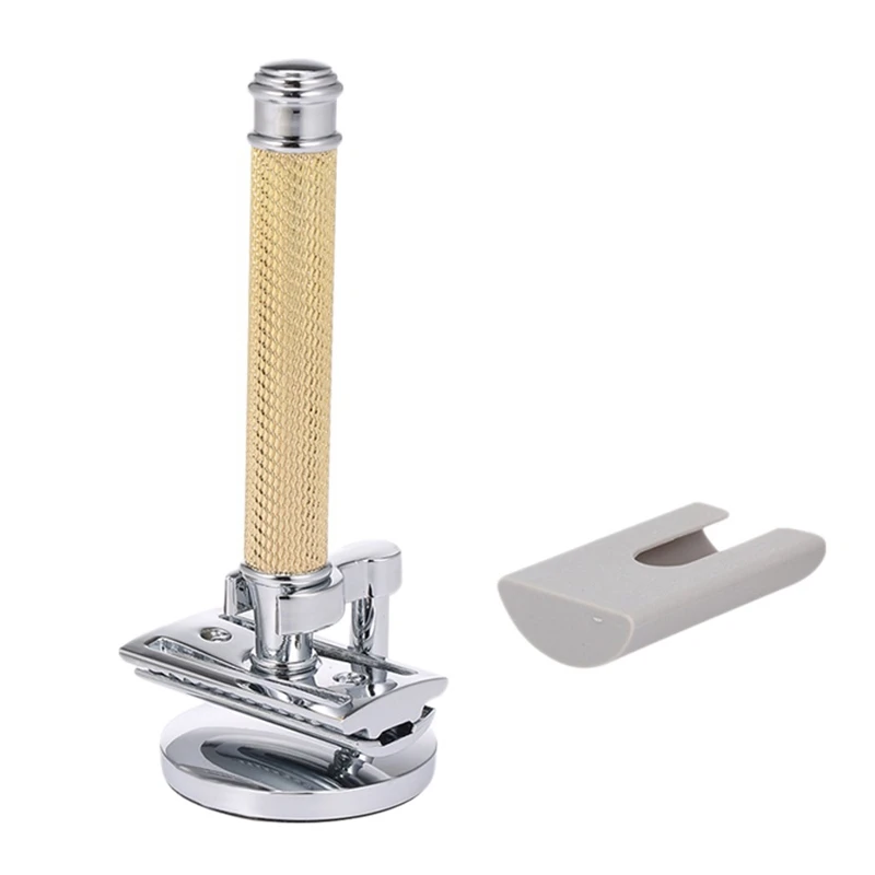 

Top Deals Men's Double Edge Safety Razor Classic Shaving Razor With Shaving Razor Base Protective Cover Shaving Tool