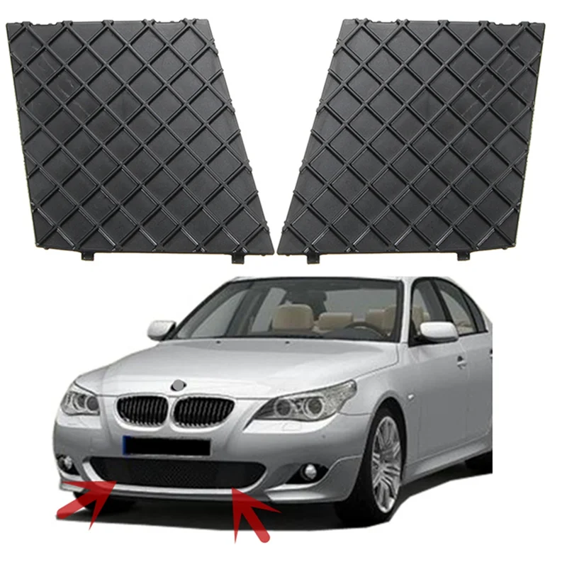 

Car Front Bumper Lower Mesh Grill Plate Trim Cover for E60 E61 M 51117897186 51117897184 Bumper Cover