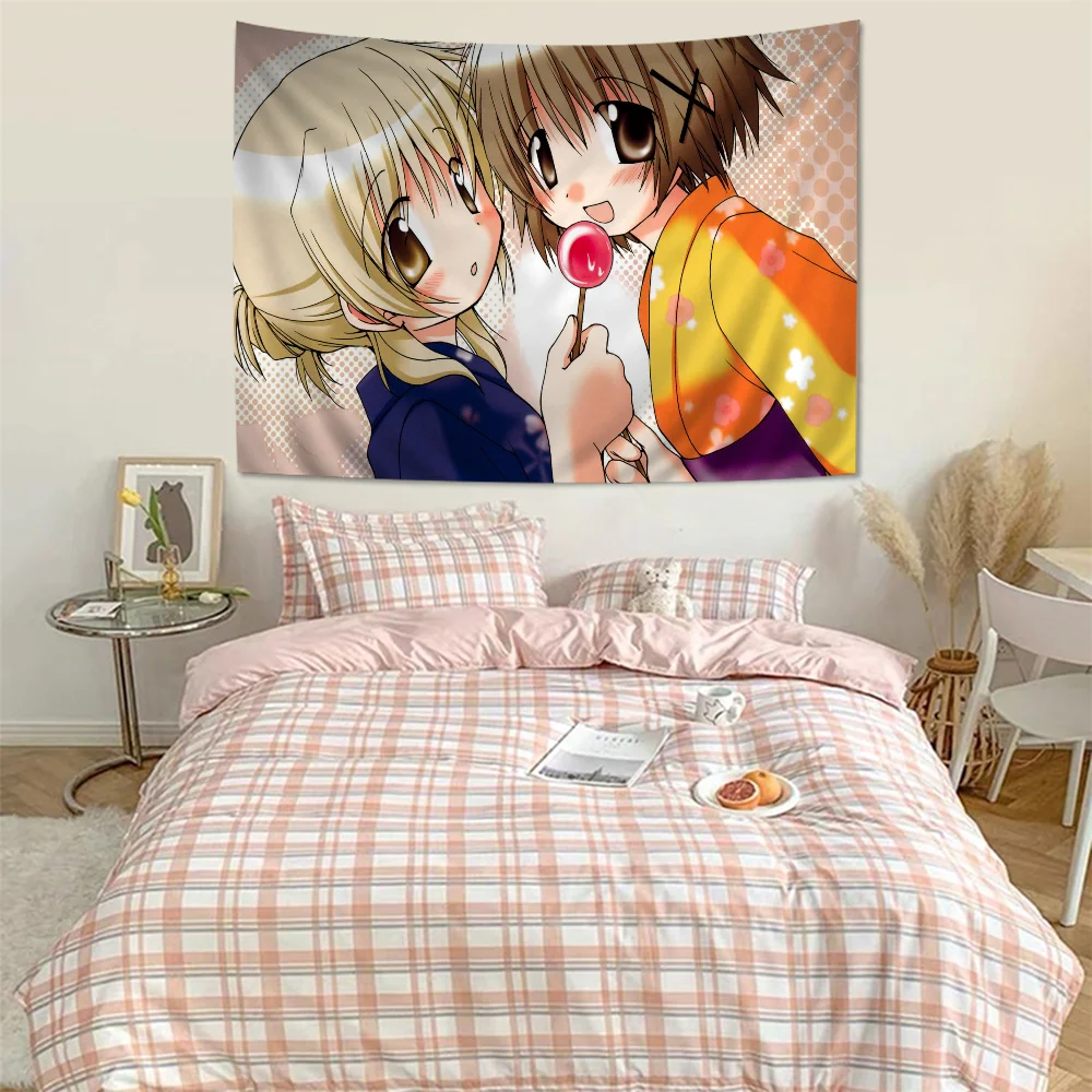 H-Hidamari S-Sketch Japanese Anime Tapestry Indian Buddha Wall Decoration Witchcraft Bohemian Hippie Hanging Sheets